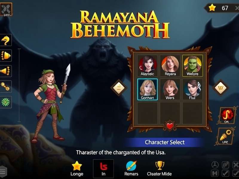 Ramayana Behemoth Character Selection Screen